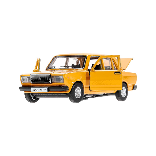 купить Машинка металлическая инерционная Технопарк ваз-2107, 12 см, желтая