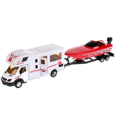 купить Технопарк, Модель металлическая КЭМПЕР С КАТЕРОМ (инерционная, 36 см), 1020-2R