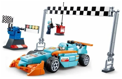 купить Конструктор SLUBAN Автогонки Гоночный болид и часть гоночного трека M38-B0762
