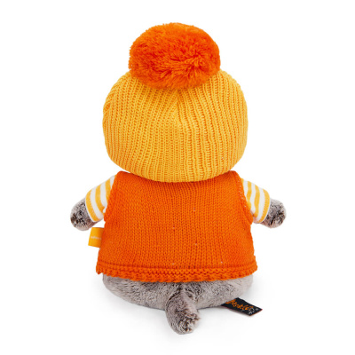 купить Мягкая игрушка Budi Basa Кот Басик baby в жилете и шапочке с помпоном