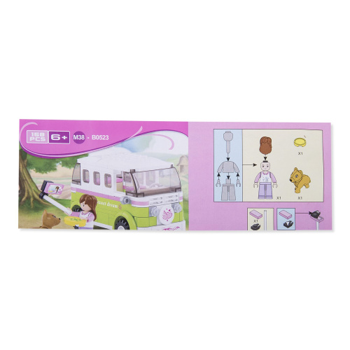 купить Sluban, Конструктор - Трейлер с фигуркой, 158 дет., M38-B0523