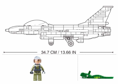 купить Sluban, Конструктор, серия Модельки - Истребитель (521 дет.), M38-B0891