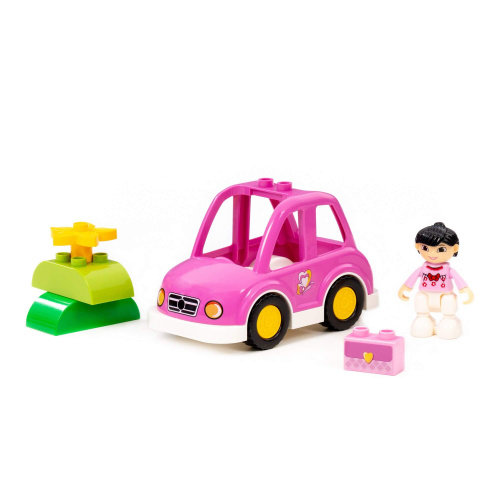 купить Конструктор Макси, Полесье  - "Поездка на машине", 7 элементов,10784