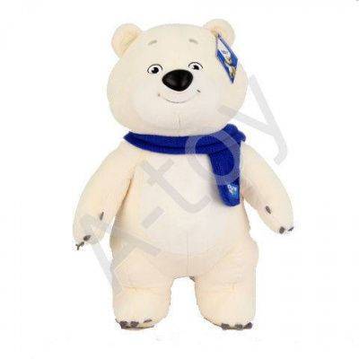 купить Белый мишка с шарфом (50см)