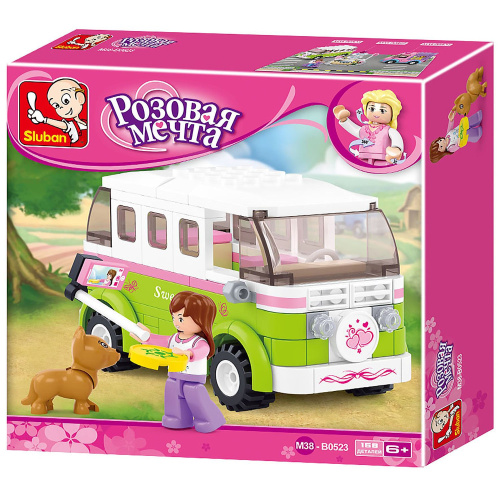 купить Sluban, Конструктор - Трейлер с фигуркой, 158 дет., M38-B0523