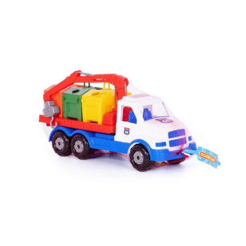 купить Полесье 90379 "Сталкер", автомобиль-контейнеровоз (бело-синий)