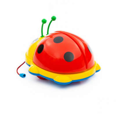 купить Каталка на верёвочке "Божья коровка", 9158