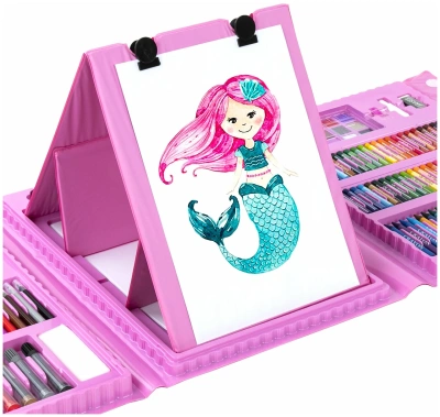 купить Набор Юного художника "Единорог" Пифагор, для рисования и творчества с мольбертом, 208 предметов