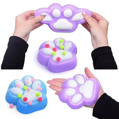 купить Игрушка - Антистресс"Таба Лапка" с шариками и блёстками 00-5354