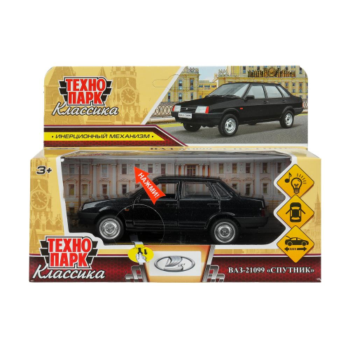 купить Машинка металлическая инерционная Технопарк LADA 21099"спутник",12см, черная