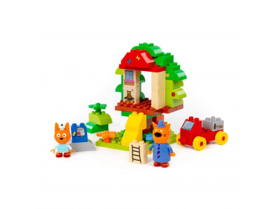 купить Конструктор Полесье "Макси" - "Три кота. Домик на дереве", 52 эл.