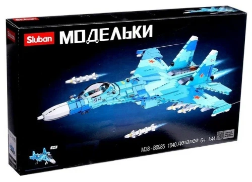 купить Конструктор Истребитель СУ-27, Sluban серия Модельки, M38-B0985