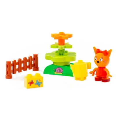 купить Конструктор Полесье серия Макси - Три кота. Карамелька и клумба (8 эл., в коробке) 63752