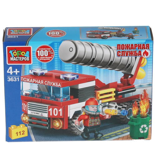 купить Город мастеров, Конструктор - Пожарная машина (112 дет.), 3631-KK