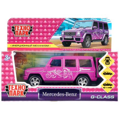 купить Технопарк, машина металл Mersedes-Benz G-class 12 см, розовый, GCLASS-12GRL-LIL