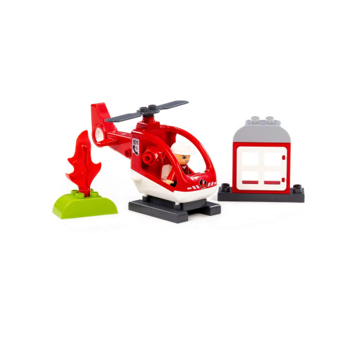 купить Конструктор Макси, Полесье  - "Вертолёт спасателя", 13 элементов, 10814