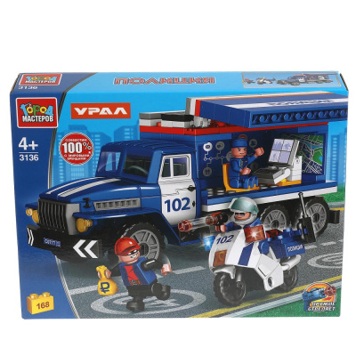 купить Город мастеров, Конструктор - УРАЛ полиция: мобильный штаб, 168 дет. , 3136-KK