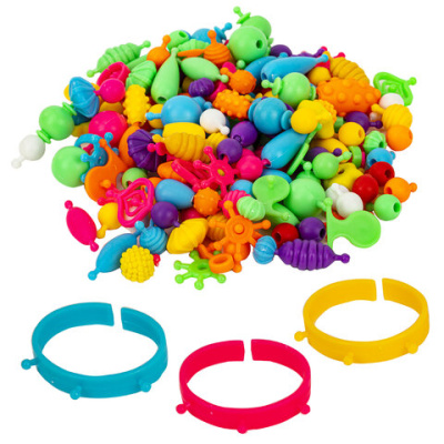 купить BRAUBERG KIDS, Конструктор POP-BEADS для творчества, игр и создания украшений, 150 бусин, 664697