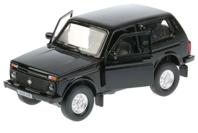 купить Машинка металлическая инерционная Технопарк Lada 4x4 12 см. черная