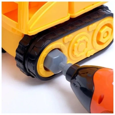 купить Конструктор Стройтехника UNICON "Эксаватор", 22 элемента+ шуруповерт № SL-7587C 1770857