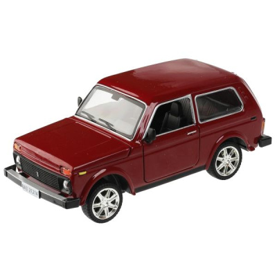 купить Технопарк, машина металл со светом и звуком Lada 4х4, 17 см,  бордоая, VAZ-21214-R