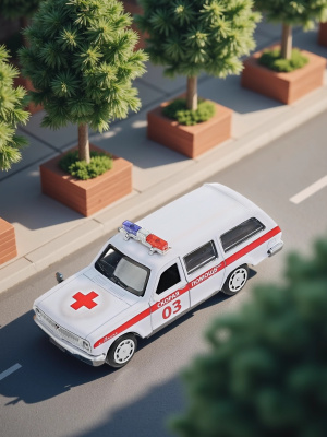 купить Машинка металлическая инерционная Технопарк, ГАЗ-2402 "ВОЛГА" СКОРАЯ, белая, 12см