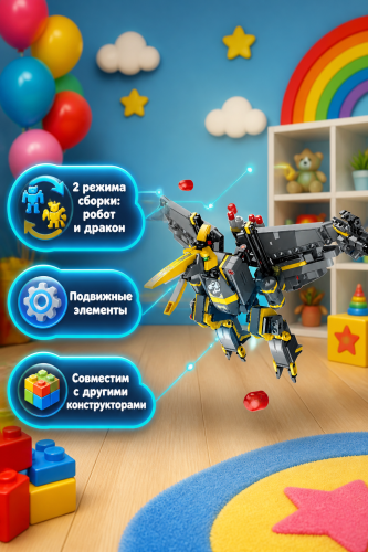купить Конструктор Qman "Птерозавр", 554 дет.