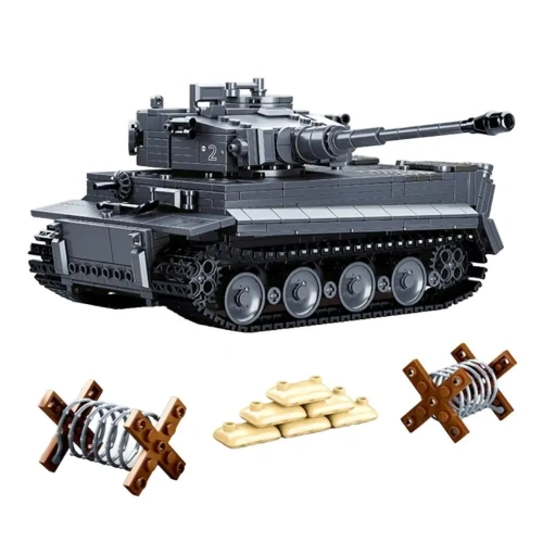 купить Конструктор Sluban, Немецкий танк Тигр на радиоуправлении, ограниченная серия (814 дет.), M38-B0851