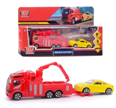 купить Машина Эвакуатор, Технопарк, металлическая с подвижными деталями 11,5 см