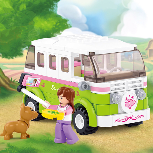 купить Sluban, Конструктор - Трейлер с фигуркой, 158 дет., M38-B0523