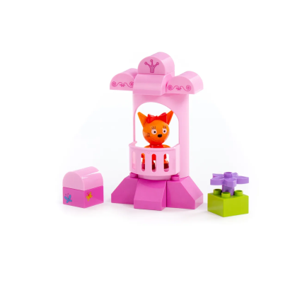 купить Конструктор Полесье "Макси" - "Три кота. Карамелька и беседка", 14 эл.