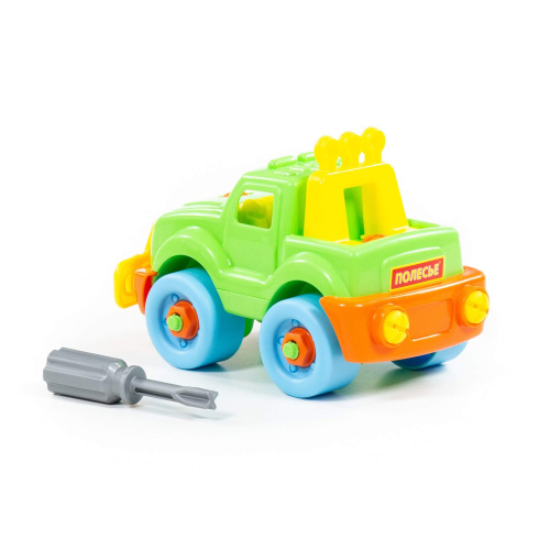 купить Полесье, Конструктор-транспорт "Джип" (22 элемента) (в пакете), 78216