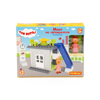 купить Конструктор Полесье "Макси" - "Три кота. Мама на автовокзале", 24 эл.