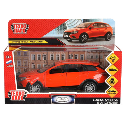 купить Технопарк Машинка lada vesta sw cross, Металлическая оранжевая, 17,5 см, VESTASWCR-124SL-OG