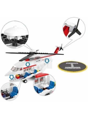 купить Sluban, Конструктор - Вертолет с фигурками, 259 дет., M38-B0363
