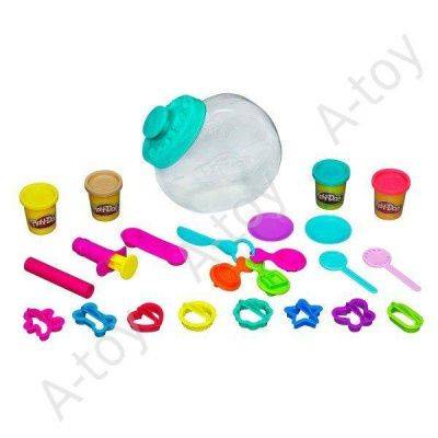 купить Play-Doh Набор пластилина "Банка со сладостями"