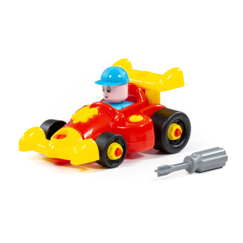 купить Полесье, Конструктор-транспорт "Автомобиль гоночный" (22 элемента) (в пакете), 77127