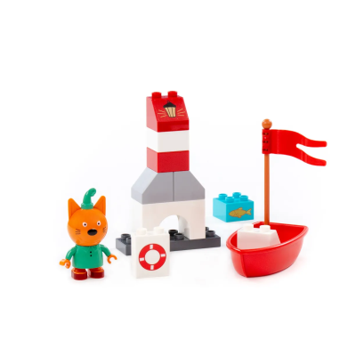 купить Конструктор Полесье "Макси" - "Три кота. Компот и лодка", 14 эл.