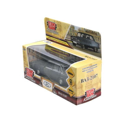 купить Машинка металлическая инерционная Технопарк ваз-2107,  12 см,черная