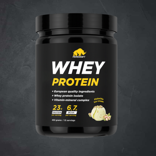 купить Сывороточный протеин WHEY Pistachio Ice-cream (фисташковое мороженое), 450 гр, банка