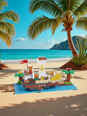 купить Конструктор Полесье "Макси" - "Три кота. В поисках сокровищ", 112 эл.