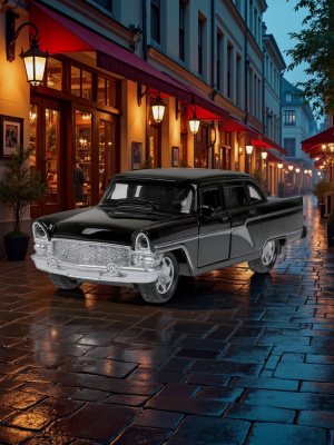 купить Машинка металлическая инерционная Технопарк Газ-13 "Чайка" коллекционная, 12 см, черная