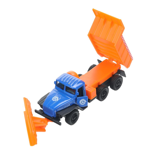 купить Машинка коллекционная металлическая ТехноПарк Урал снегоуборочная, 12 см, инерционная, в коробке