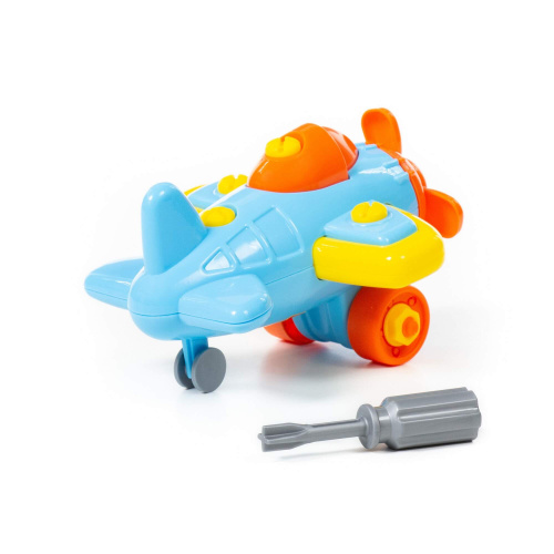 купить Полесье, Конструктор-транспорт "Самолёт" (19 элементов) (в пакете), 77110