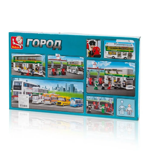 купить Конструктор Sluban Автобусная остановка с фигурками, 403дет.M38-B0331