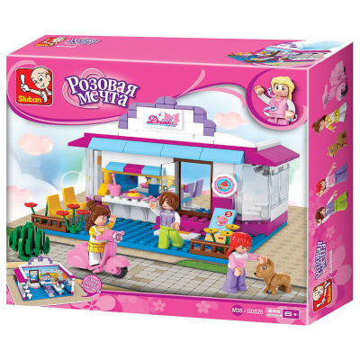 купить Sluban, Конструктор - Кафе с фигурками, 226 дет., M38-B0528