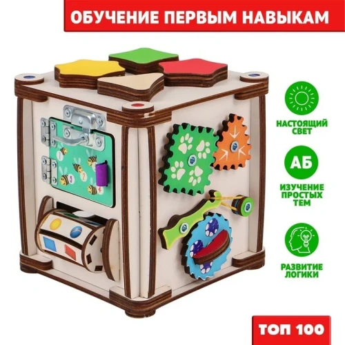 купить Бизикуб "Мир вокруг" со светом   4363557