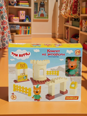 купить Конструктор Полесье "Макси" - "Три кота. Компот на экскурсии", 28 эл.