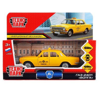 купить Машинка металлическая инерционная Технопарк ГАЗ-2401 ВОЛГА ТАКСИ 12 см