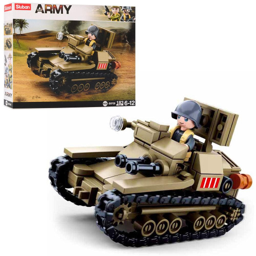купить Sluban, Конструктор - Танкетка с фигуркой (серия WW2, 183дет), M38-B0709